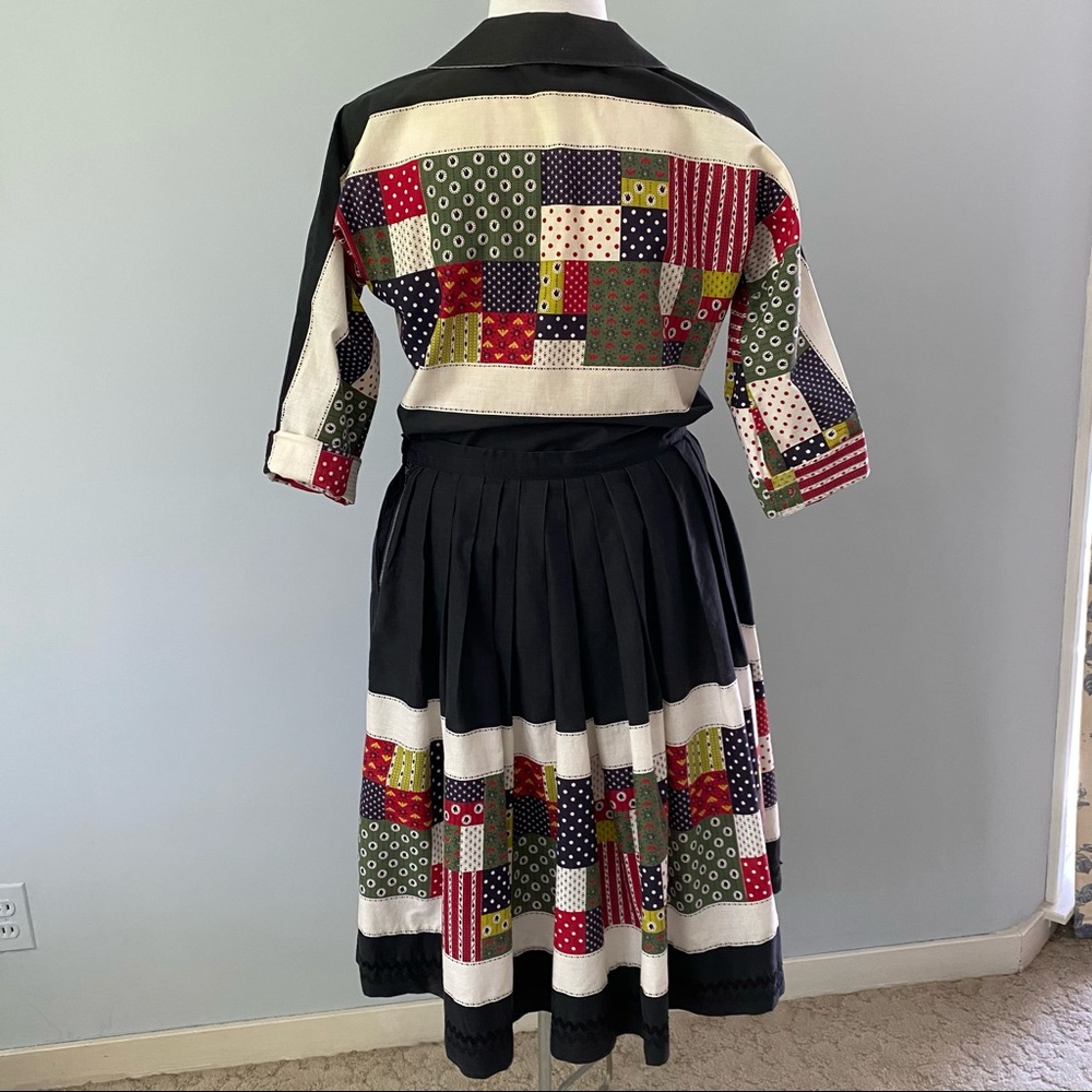 Patchwork Two-Piece Skirt Set - image 2